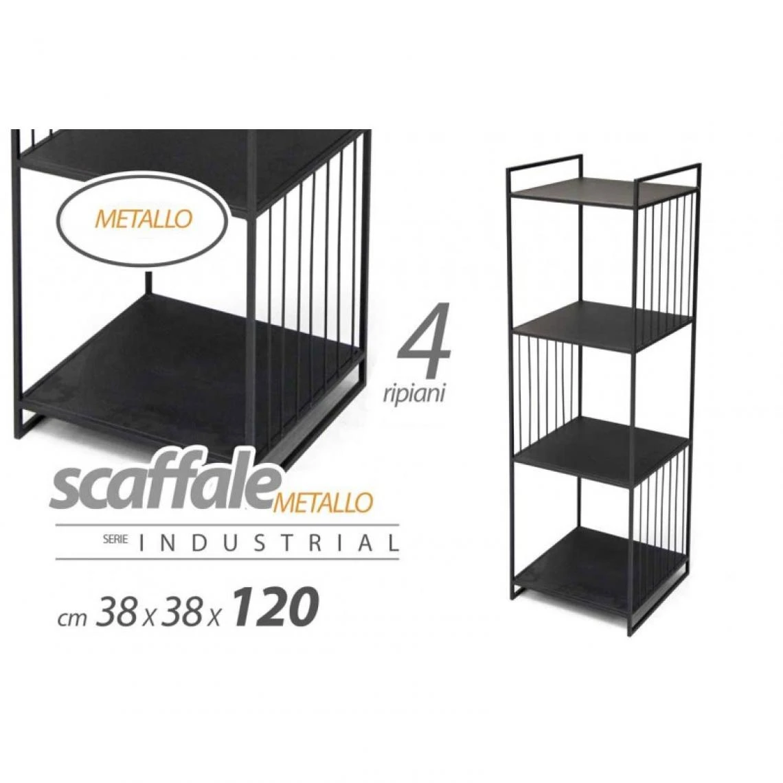 Webmarketpoint Meuble De Maison étagère En Métal Noir Design 38 X 38 X 120 H Cm 3 Webmarketpoint Meuble De Maison étagère En Métal Noir Design 38 X 38 X 120 H Cm