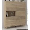 Pegane Meuble De Rangement, Buffet Haut Coloris Chêne Cambrian/effet Textile... -SoBuy Shop meuble de rangement buffet haut coloris chene cambrianeffet textile longueur 1209 x profondeur 396 x hauteur 156 cm 13582028 37248910 1140x1140