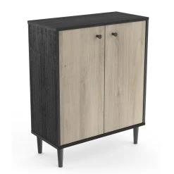 Pegane Meuble De Rangement De 2 Portes Coloris Chêne Kronberg / Noir - Longu... -SoBuy Shop meuble de rangement de 2 portes coloris chene kronberg noir longueur 60 x profondeur 28 x hauteur 75 cm 11671282 30729840 1140x1140