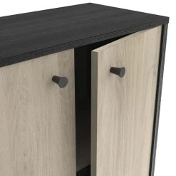 Pegane Meuble De Rangement De 2 Portes Coloris Chêne Kronberg / Noir - Longu... -SoBuy Shop meuble de rangement de 2 portes coloris chene kronberg noir longueur 60 x profondeur 28 x hauteur 75 cm 11671282 30729842 1140x1140