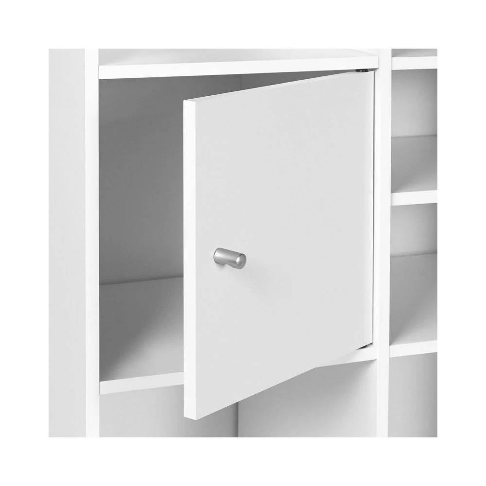 Idmarket Meuble De Rangement Escalier 4 Niveaux Bois Blanc Avec Porte Et Tiroir... 5 Idmarket Meuble De Rangement Escalier 4 Niveaux Bois Blanc Avec Porte Et Tiroir... – Image 3