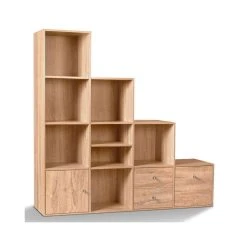 Idmarket Meuble De Rangement Escalier 4 Niveaux Bois Façon Hêtre Avec Porte E... 11 Idmarket Meuble De Rangement Escalier 4 Niveaux Bois Façon Hêtre Avec Porte E... -SoBuy Shop meuble de rangement en escalier 4 niveaux bois facon hetre avec porte et tiroirs 3