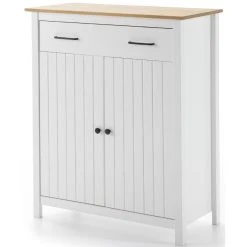 Pegane Meuble De Rangement , Meuble D'appoint En Pin Massif Décor Ciré Chê... 8 Pegane Meuble De Rangement , Meuble D'appoint En Pin Massif Décor Ciré Chê... -SoBuy Shop meuble de rangement meuble dappoint en pin massif decor cire chene et blanc longueur 90 x profondeur 40 x hauteur 110 cm 14067090 39062564 1140x1140