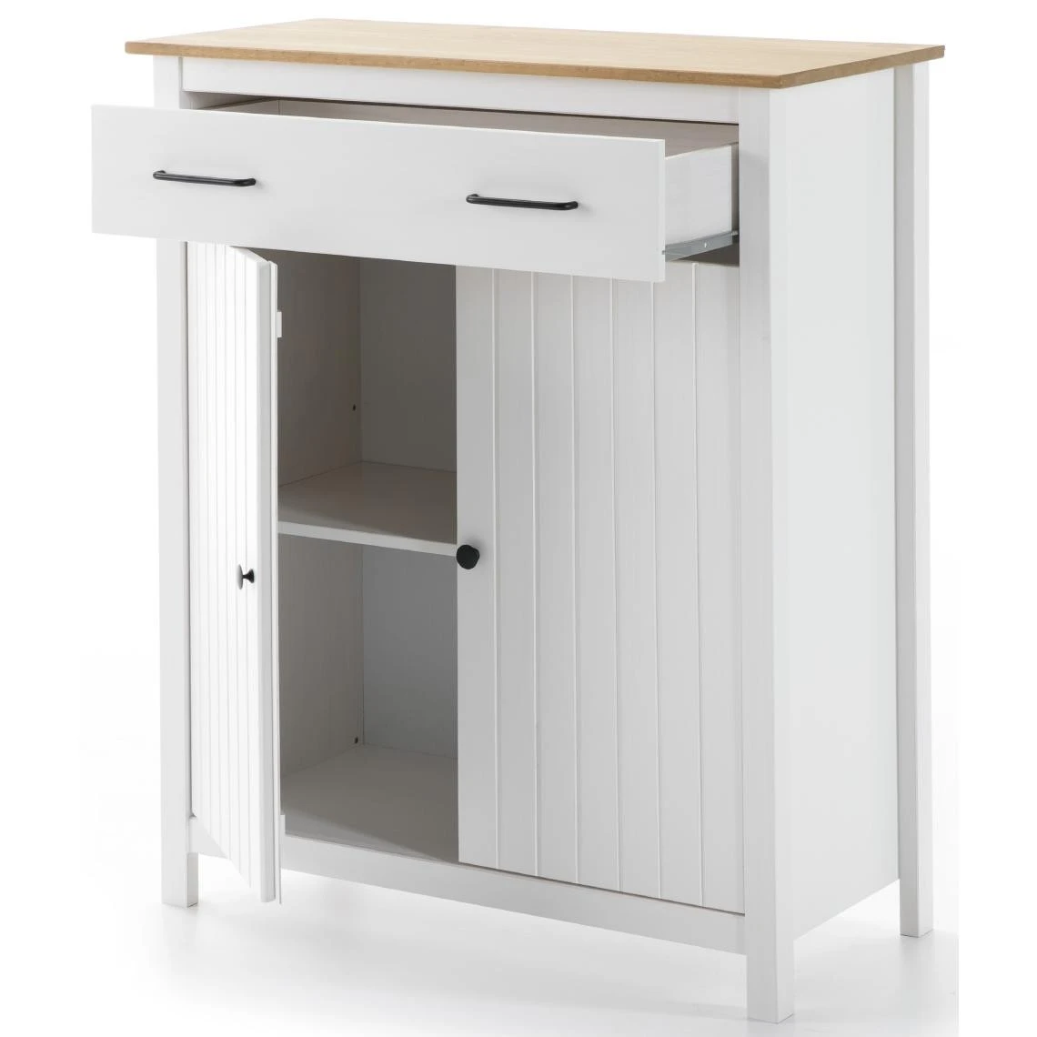 Pegane Meuble De Rangement , Meuble D'appoint En Pin Massif Décor Ciré Chê... 5 Pegane Meuble De Rangement , Meuble D'appoint En Pin Massif Décor Ciré Chê... – Image 3