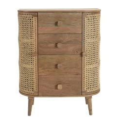 MACABANE Meuble Marron 2 Portes 4 Tiroirs Bois Cannage Couleur Naturelle ISA -SoBuy Shop meuble marron 2 portes 4 tiroirs bois cannage couleur naturelle isa 3367844 6249736 36 1140x1140