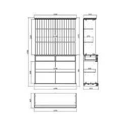 Beaux Meubles Pas Chers Vaisselier Blanc 4 Portes Coulissantes 11 Beaux Meubles Pas Chers Vaisselier Blanc 4 Portes Coulissantes -SoBuy Shop meuble vaisselier blanc et miel 4 portes coulissantes