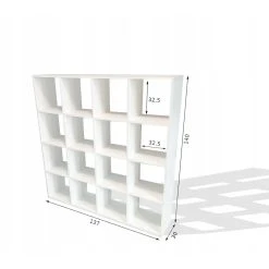Hucoco NELA - Bibliothèque Carrée 16 Cases - Etagère Livres - 137x30x140 C... -SoBuy Shop nela bibliotheque carree 16 cases etagere livres 137x30x140 cm style moderne sonoma 13590598 37313828 1140x1140
