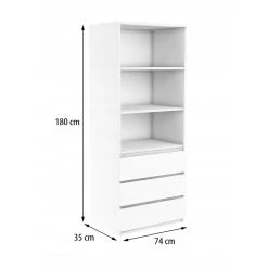 Hucoco ORENSE | Meuble De Rangement Avec Casiers Bureau/salon/chambre | 180x7... -SoBuy Shop orense meuble de rangement avec casiers bureausalonchambre 180x74x35 bibliotheque contemporaine etageres livres deco blanc 8838241 22836253 1140x1140