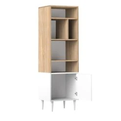TEMAHOME Bibliothèque Horizon 5 Cases Chêne/blanc -SoBuy Shop petite bibliotheque horizon 11340364 29626290 1140x1140