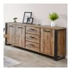 NOUVOMEUBLE Buffet Industriel Couleur Bois Foncé ONNIX -SoBuy Shop salle a manger bois industrielle zd3 z