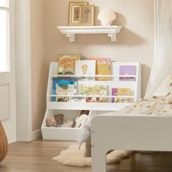 SoBuy KMB56-W Bibliothèque Enfant Étagère De Rangement Jouets Pour ... -SoBuy Shop sobuy kmb56 w bibliotheque enfant tagere de rangement jouets pour enfants tagere a livres pour garcon fille chambre enfant tageres a 2 hauteurs 2 compartiments 13732578 37896090 1140x1140