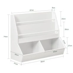 SoBuy KMB56-W Bibliothèque Enfant Étagère De Rangement Jouets Pour ... -SoBuy Shop sobuy kmb56 w bibliotheque enfant tagere de rangement jouets pour enfants tagere a livres pour garcon fille chambre enfant tageres a 2 hauteurs 2 compartiments 13732578 37896092 1140x1140