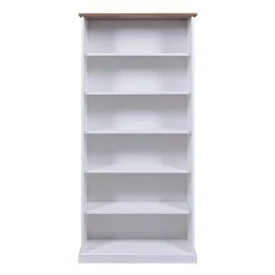 Altobuy SOCOA - Bibliothèque 6 Niches Bois Massif Vernis Sepia Et Blanc -SoBuy Shop socoa bibliotheque 6 niches bois massif vernis sepia et blanc 14085972 39139162 1140x1140