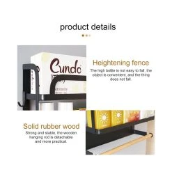 Wewoo Support De Rangement Magnétique Pour Réfrigérateur à Deux Couches ... 10 Wewoo Support De Rangement Magnétique Pour Réfrigérateur à Deux Couches ... -SoBuy Shop support de rangement magnetique pour refrigerateur a deux couches de cuisine noir 3