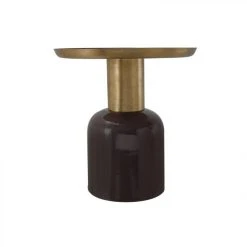 Paris Prix Table D'Appoint Design Yeza 40cm Violet & Or