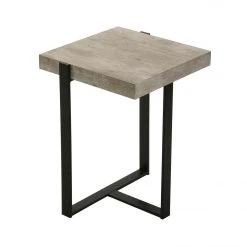3S. X Home Table D'Appoint Métal Noir 40x40cm KIPPEN