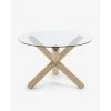 Pegane Table Ronde Coloris Naturel En Verre Et Pieds En En Bois Massif De Ch?... -SoBuy Shop table ronde coloris naturel en verre et pieds en en bois massif de chene diametre 120 x hauteur 77 cm 12669494 34054962 1140x1140