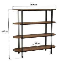 MACABANE Étagère 4 Niveaux Open Space En Teck Recyclé Coins Arrondis -SoBuy Shop tagere 4 niveaux open space en teck recycle coins arrondis 501538 3 1140x1140