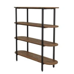 MACABANE Étagère 4 Niveaux Open Space En Teck Recyclé Coins Arrondis -SoBuy Shop tagere 4 niveaux open space en teck recycle coins arrondis 501538 5 1140x1140