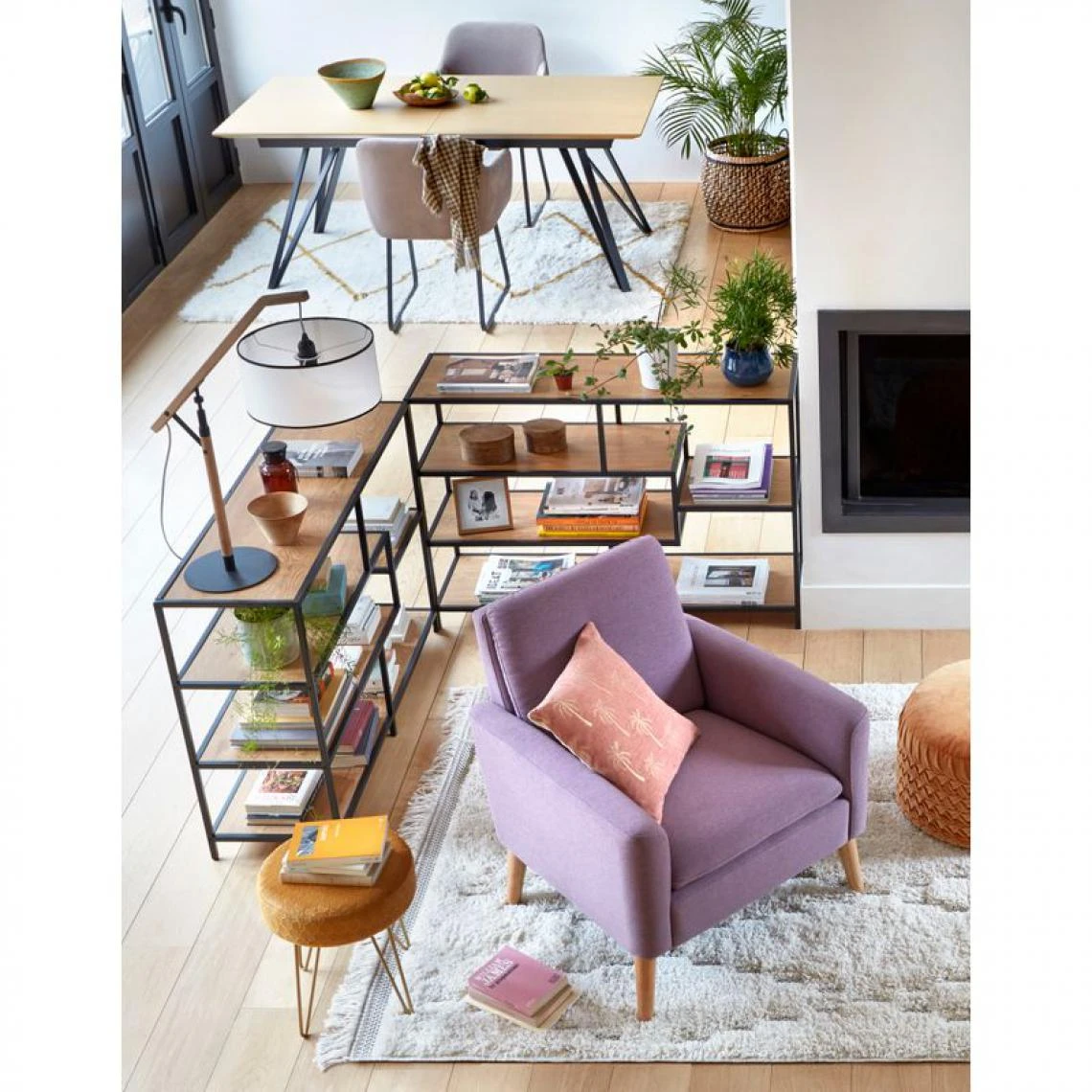 BUT Étagère H. 78 Cm AMBRA Imitation Chêne Et Noir 4 BUT Étagère H. 78 Cm AMBRA Imitation Chêne Et Noir – Image 2