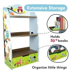 Fantasy Fields - Étagère Bibliothèque En Bois Bleu Pour Enfant TD-1... 11 Fantasy Fields - Étagère Bibliothèque En Bois Bleu Pour Enfant TD-1... -SoBuy Shop td 11704a 03