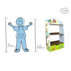 Fantasy Fields - Étagère Bibliothèque En Bois Bleu Pour Enfant TD-1... 9 Fantasy Fields - Étagère Bibliothèque En Bois Bleu Pour Enfant TD-1... -SoBuy Shop td 11704a 3