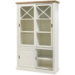 NOUVOMEUBLE Vaisselier Blanc Et Acacia Naturel Contemporain HANNA 9 NOUVOMEUBLE Vaisselier Blanc Et Acacia Naturel Contemporain HANNA -SoBuy Shop vaisselier blanc et acacia naturel contemporain hanna 13773034 38058372 1140x1140