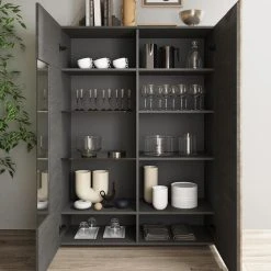 NOUVOMEUBLE Vaisselier Contemporain Couleur Bois Gris Et Chêne Clair VENEZIA 2 8 NOUVOMEUBLE Vaisselier Contemporain Couleur Bois Gris Et Chêne Clair VENEZIA 2 -SoBuy Shop vaisselier contemporain couleur bois gris et chene clair venezia 2 13098696 35585060 1140x1140