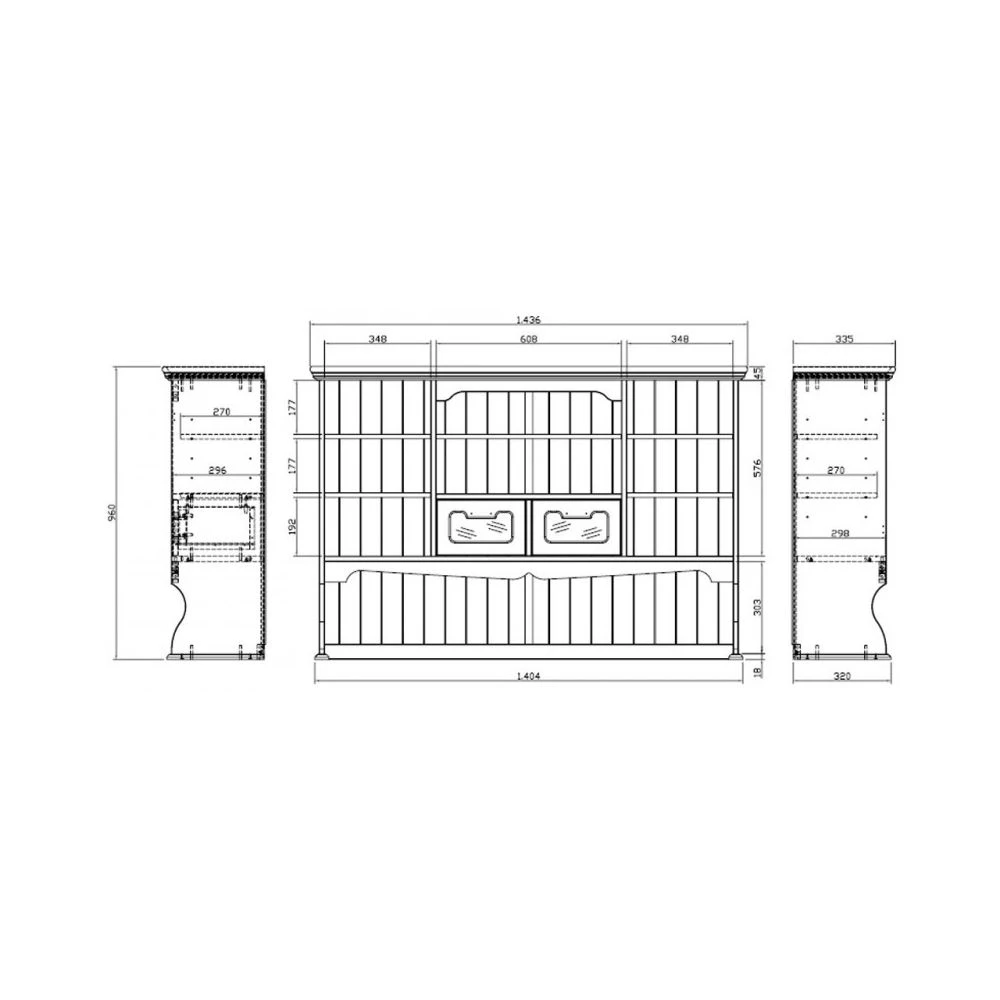 Beaux Meubles Pas Chers Buffet Vaisselier Blanc 5 Portes 5 Tiroirs 7 Beaux Meubles Pas Chers Buffet Vaisselier Blanc 5 Portes 5 Tiroirs – Image 5