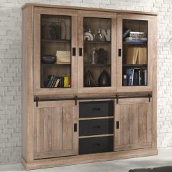 NOUVOMEUBLE Vaisselier Industriel 190 Cm Couleur Bois HUGUES -SoBuy Shop vaisselier industriel 190 cm couleur bois hugues 12034812 31894138 1140x1140