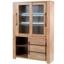 NOUVOMEUBLE Vaisselier LED Contemporain Couleur Chêne Doré OTTOWA -SoBuy Shop vaisselier led contemporain couleur chene dore ottowa 12778974 34338670 1140x1140