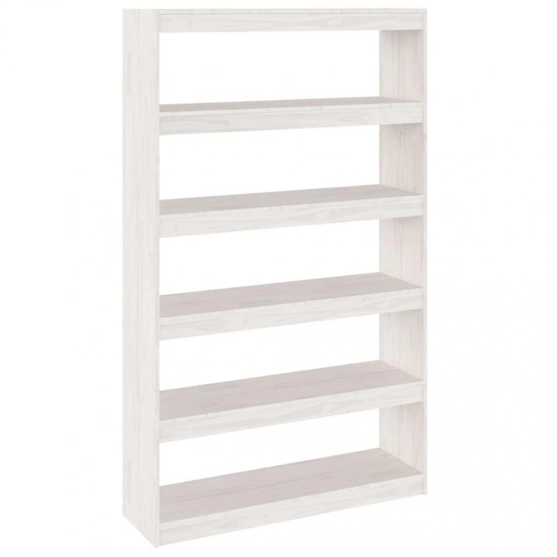 VidaXL Bibliothèque/Séparateur De Pièce Blanc 100x30x167,5 Cm Pin 4 VidaXL Bibliothèque/Séparateur De Pièce Blanc 100x30x167,5 Cm Pin – Image 2