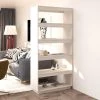VidaXL Bibliothèque/Séparateur De Pièce Blanc 80x35x167 Cm Pin Mass... -SoBuy Shop vidaxl bibliothequeseparateur de piece blanc 80x35x167 cm pin massif 11922654 31557362 1140x1140