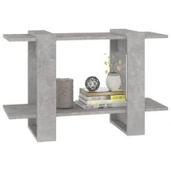 VidaXL Bibliothèque/Séparateur De Pièce Gris Béton 80x30x51 Cm -SoBuy Shop vidaxl bibliothequeseparateur de piece gris beton 80x30x51 cm 12521814 33466716 1140x1140