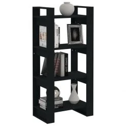 VidaXL Bibliothèque/Séparateur De Pièce Noir 60x35x125 Cm Bois Mass... -SoBuy Shop vidaxl bibliothequeseparateur de piece noir 60x35x125 cm bois massif 12697606 34111690 1140x1140