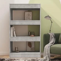 VidaXL Bibliothèque/Séparateur Pièce Gris Béton 60x30x103 Cm Agglo... -SoBuy Shop vidaxl bibliothequeseparateur piece gris beton 60x30x103 cm agglomere 12167644 32352506 1140x1140