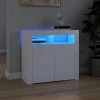 VidaXL Buffet Avec Lumières LED Blanc 80x35x75 Cm -SoBuy Shop vidaxl buffet avec lumieres led blanc 80x35x75 cm 10941736 28571076 1140x1140