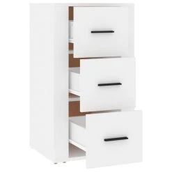 VidaXL Buffet Blanc 40x33x70 Cm Bois D'ingénierie -SoBuy Shop vidaxl buffet blanc 40x33x70 cm bois dingenierie 14111592 39315354 1140x1140