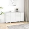 VidaXL Buffet Blanc Brillant 135x41x75 Cm Aggloméré 1 VidaXL Buffet Blanc Brillant 135x41x75 Cm Aggloméré -SoBuy Shop vidaxl buffet blanc brillant 135x41x75 cm agglomere 12174350 32376784 1140x1140