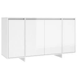 VidaXL Buffet Blanc Brillant 135x41x75 Cm Aggloméré -SoBuy Shop vidaxl buffet blanc brillant 135x41x75 cm agglomere 12174350 32376786 1140x1140