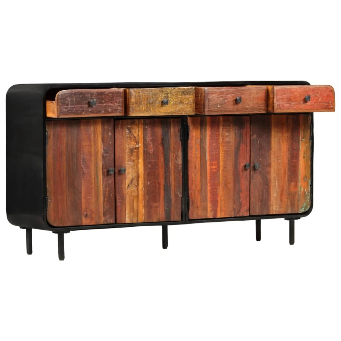 VidaXL Buffet Bois De Récupération Solide 140 X 35 X 76 Cm 6 VidaXL Buffet Bois De Récupération Solide 140 X 35 X 76 Cm – Image 4