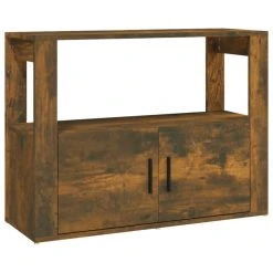 VidaXL Buffet Chêne Fumé 80x30x60 Cm Bois D'ingénierie -SoBuy Shop vidaxl buffet chene fume 80x30x60 cm bois dingenierie 13642876 37532654 1140x1140