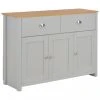VidaXL Buffet Gris 112 X 35 X 81 Cm -SoBuy Shop vidaxl buffet gris 112 x 35 x 81 cm 10235544 26396144 1140x1140