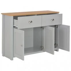 VidaXL Buffet Gris 112 X 35 X 81 Cm -SoBuy Shop vidaxl buffet gris 112 x 35 x 81 cm 10235544 26396152 1140x1140