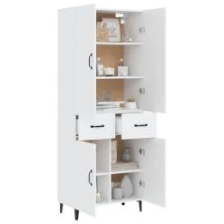 VidaXL Buffet Haut Blanc 69,5x34x180 Cm Bois D'ingénierie -SoBuy Shop vidaxl buffet haut blanc 695x34x180 cm bois dingenierie 14111776 39316270 1140x1140