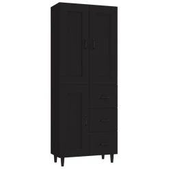 VidaXL Buffet Haut Noir Bois D'ingénierie 8 VidaXL Buffet Haut Noir Bois D'ingénierie -SoBuy Shop vidaxl buffet haut noir bois dingenierie 13559442 37136096 1140x1140