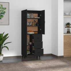 VidaXL Buffet Haut Noir Bois D'ingénierie 11 VidaXL Buffet Haut Noir Bois D'ingénierie -SoBuy Shop vidaxl buffet haut noir bois dingenierie 13559442 37136102 1140x1140