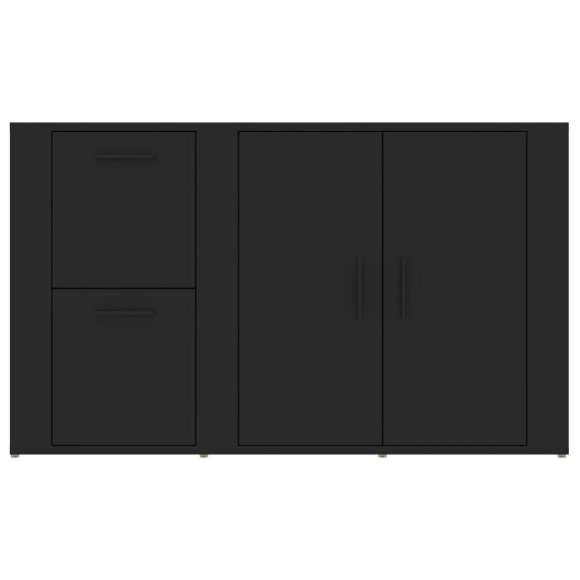 VidaXL Buffet Noir 100x33x59,5 Cm Bois D'ingénierie 7 VidaXL Buffet Noir 100x33x59,5 Cm Bois D'ingénierie – Image 5