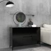 VidaXL Buffet Noir 104x35x70 Cm Aggloméré -SoBuy Shop vidaxl buffet noir 104x35x70 cm agglomere 10941752 28571156 1140x1140