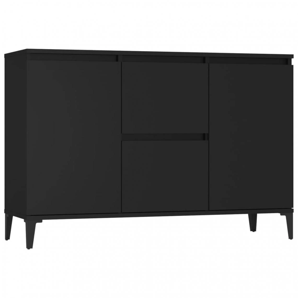 VidaXL Buffet Noir 104x35x70 Cm Aggloméré 4 VidaXL Buffet Noir 104x35x70 Cm Aggloméré – Image 2